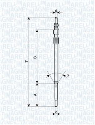 Bujie incandescenta PEUGEOT BOXER platou sasiu MAGNETI MARELLI 062900060304