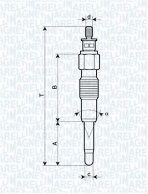 Bujie incandescenta RENAULT MASTER II bus JD MAGNETI MARELLI 062900040304