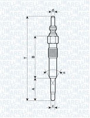 Bujie incandescenta VW LT 28-35 II bus 2DB 2DE 2DK MAGNETI MARELLI 062900028304