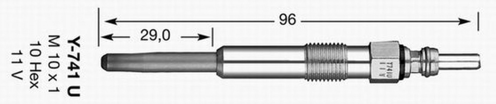 Bujie incandescenta VW TOUAREG 7LA 7L6 7L7 NGK Y-741U
