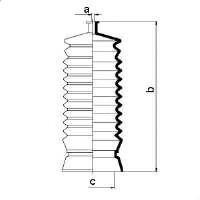 Burduf cauciuc, directie SUBARU LEONE hatchback, SUBARU LEONE Mk II combi, SUBARU LEONE combi - SPIDAN 83732