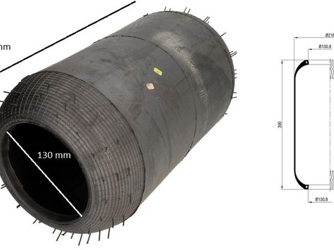 Burduf perna aer , suspensie pneumatica spate , pentru Iveco EuroTech , EuroStar , Stralis