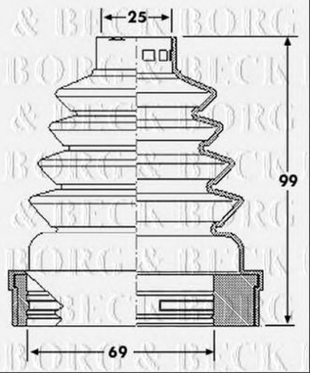 Burduf planetara RENAULT LAGUNA II BG0 1 BORG & BECK BCB6190