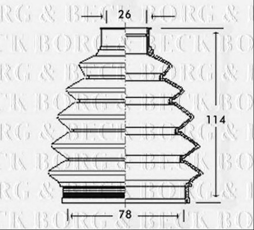 Burduf planetara VW GOLF IV 1J1 BORG & BECK BCB2347R