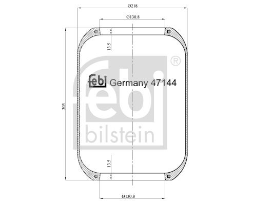 Burduf suspensie pneumatica 47144 FEBI BILSTEIN pentru Bmw Z4 Iveco Eurostar Iveco Stralis Iveco Eurotech