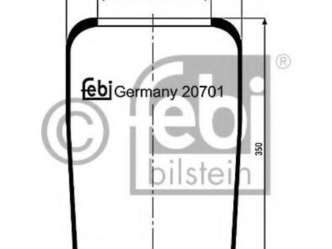 Burduf, suspensie pneumatica - FEBI BILSTEIN 20701