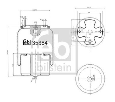 Burduf, suspensie pneumatica FEBI BILSTEIN 35884