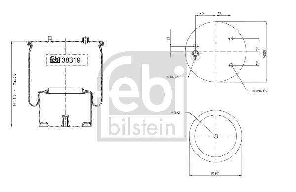 Burduf, suspensie pneumatica FEBI BILSTEIN 38319