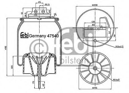 Burduf, suspensie pneumatica IVECO EuroTech MP (19