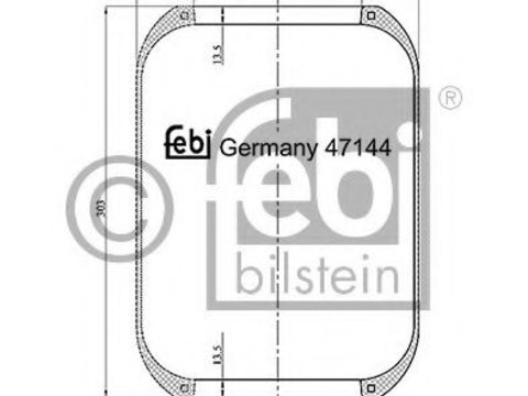 Burduf, suspensie pneumatica IVECO Stralis (2002 - 2016) FEBI BILSTEIN 47144