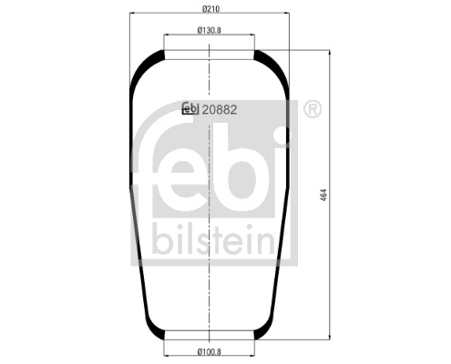 Burduf suspensie pneumatica # Man Hocl 2002 2003 2004 2005 2006 2007 2008 2009 2010 2011 2012 2013 2014 # 20882 # FEBI BILSTEIN