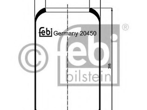 Burduf, suspensie pneumatica MERCEDES-BENZ O 403 (1995 - 2006) FEBI BILSTEIN 20450