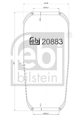 Burduf suspensie pneumatica # Nissan Axxess 1990 1991 1992 1993 1994 # 20883 # FEBI BILSTEIN