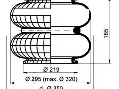 Burduf, suspensie pneumatica - PE Automotive 084.001-10A