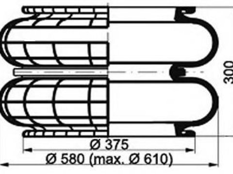 Burduf, suspensie pneumatica - PE Automotive 084.011-30A