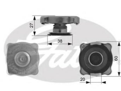 Buson,radiator SKODA RAPID (120G, 130G, 135G), SEAT RONDA (022A), SEAT 131 - GATES RC129