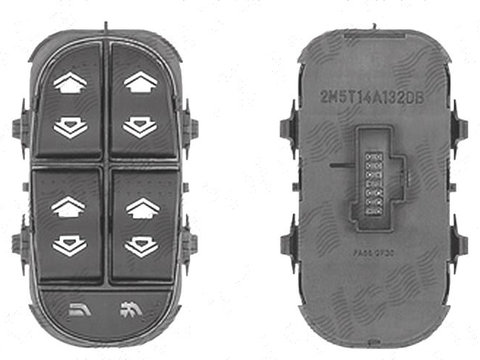 Buton reglare oglinzi, comutator macara usa Ford Focus (Daw/Dbw/Dnw/Dfw), 09.1998-11.2004, 4 butoane