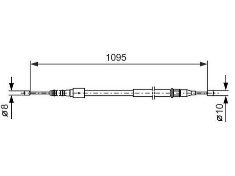 Cablu 1 987 477 660 BOSCH pentru Opel Corsa Opel Vita Opel Tigra