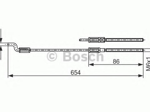 Cablu 1 987 477 833 BOSCH pentru Vw Sharan Ford Galaxy Seat Alhambra