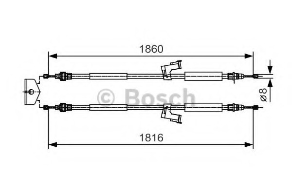 Cablu 1 987 482 019 BOSCH pentru Volvo C30 Volvo C70 Volvo S40 Volvo V50