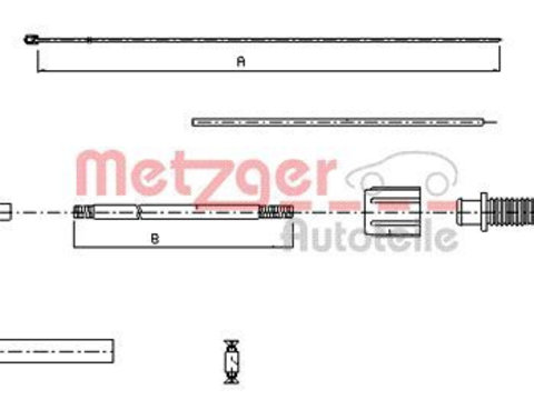 Cablu 10 0382 METZGER pentru Renault 19 Renault Espace Renault Clio Renault Twingo Renault Safrane Renault Kangoo