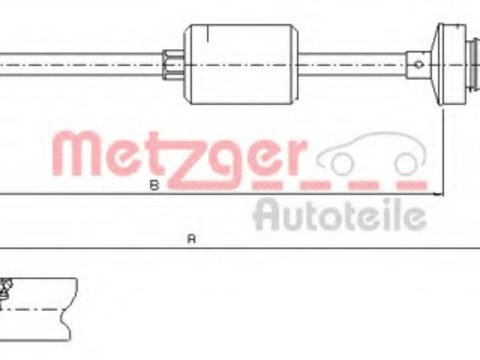 Cablu 10 2842 METZGER pentru Renault Clio