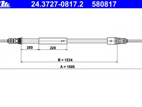 Cablu 24 3727-0817 2 ATE pentru CitroEn Saxo Peugeot 106