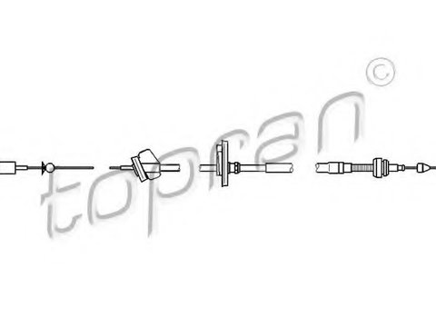 Cablu acceleratie 112 160 TOPRAN pentru Audi A4 Vw Passat Audi A6