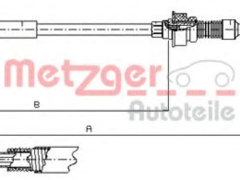 Cablu acceleratie CITROËN RELAY bus (230P) (1994 - 2002) METZGER 1173.7