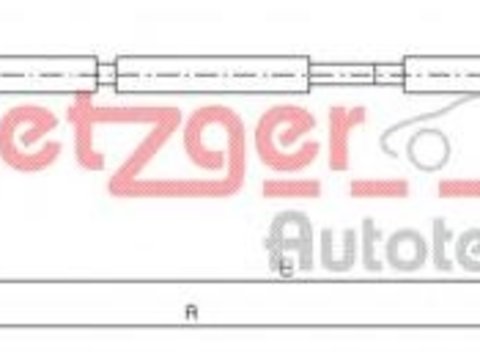 Cablu acceleratie Citroen C1 (PM_, PN_), PEUGEOT 107, TOYOTA AYGO (WNB1_, KGB1_) - METZGER 10.0102