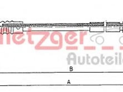 Cablu acceleratie FORD FIESTA Mk III (GFJ) - METZGER 10.0153