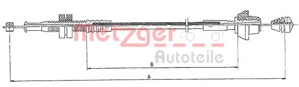 Cablu acceleratie FORD KA (RB_) - METZGER 11.0126