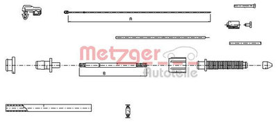Cablu acceleratie METZGER 10.0382