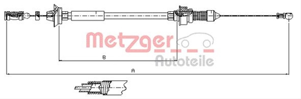 Cablu Acceleratie Metzger Fiat 1173.7