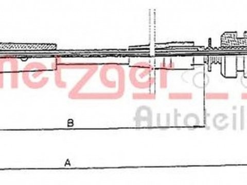 Cablu acceleratie OPEL ASTRA F Cabriolet 53 B METZGER 111242