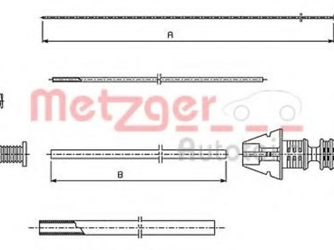 Cablu acceleratie PEUGEOT 806 (221), Citroen SYNERGIE (22, U6), FIAT ULYSSE (220) - METZGER 493.1