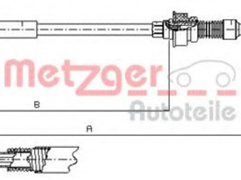 Cablu acceleratie PEUGEOT BOXER bus (230P) (1994 - 2002) METZGER 1173.7
