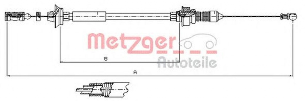 Cablu acceleratie PEUGEOT BOXER platou sasiu ZCT METZGER 1173.7