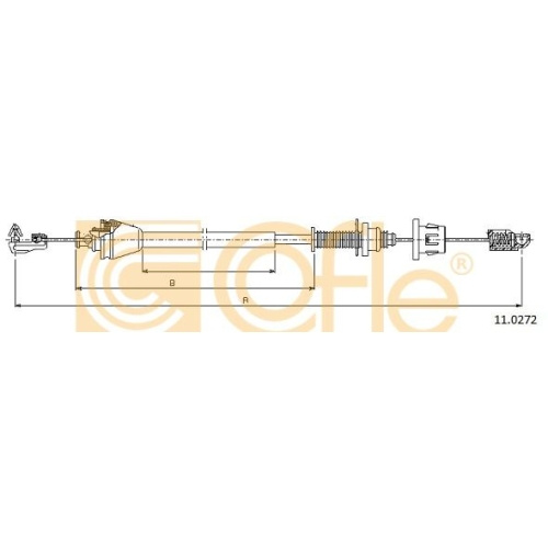 Cablu acceleratie Renault Clio 1, Clio 2, Clio 3 (Br0/1, Cr0/1), Kangoo (Kc0/1), Laguna 1 (B56, 556), Laguna 2 (Bg0/1), Megane 1 (Ba0/1), Megane 2 (Bm0/1, Cm0/1), Megane Scenic (Ja0/1), Scenic 1 (Ja0/1), Scenic 2 (Jm0/1) Cofle 110272