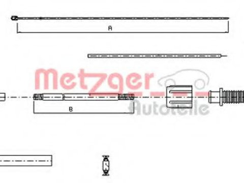 Cablu acceleratie RENAULT ESPACE III (JE0) (1996 - 2002) METZGER 10.0382 piesa NOUA