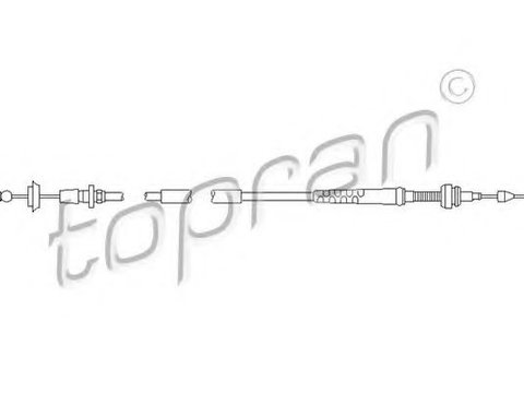 Cablu acceleratie VW NEW BEETLE (9C1, 1C1) (1998 - 2010) TOPRAN 109 853