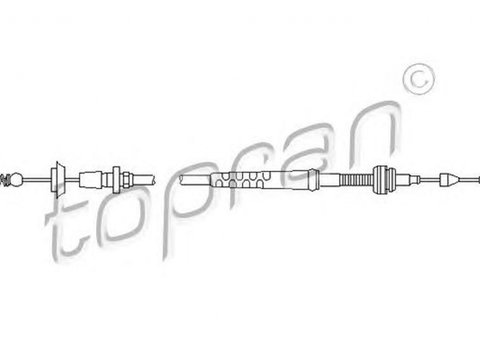 Cablu acceleratie VW POLO 6N1 TOPRAN 109822