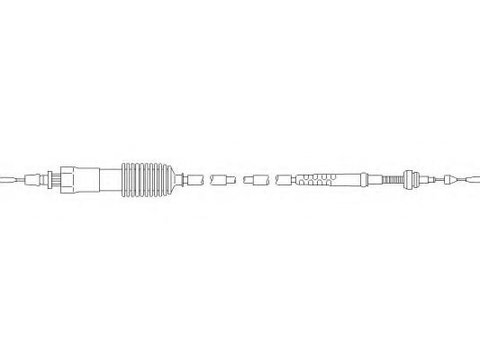 Cablu acceleratie VW TRANSPORTER / CARAVELLE Mk IV bus (70XB, 70XC, 7DB, 7DW), VW TRANSPORTER Mk IV caroserie (70XA), VW TRANSPORTER Mk IV platou / sa