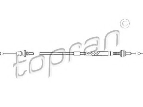 Cablu acceleratie VW VENTO (1H2) (1991 - 1998) TOPRAN 103 086