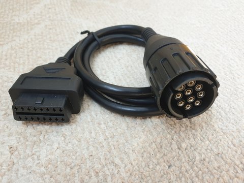 Cablu adaptor 10 pin la 16 pin OBD2 motocicleta BMW ICOM D (A si A2)