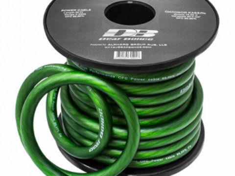 Cablu alimentare Deaf Bonce MPC-0 GA OFC, Metru Liniar / Rola 15m, 50mm2 (1 / 0AWG),Verde - Rola