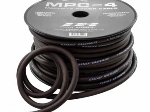 Cablu alimentare Deaf Bonce MPC-4 GA OFC, Metru Liniar / Rola 30m, 20mm2 (4 AWG), Negru - Metru liniar