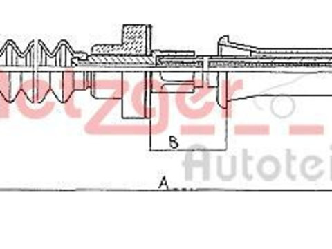 Cablu ambreiaj 10 306 METZGER pentru Audi 50 Vw Polo Vw Derby