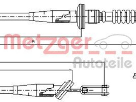 Cablu ambreiaj 11 2535 METZGER pentru Opel Agila