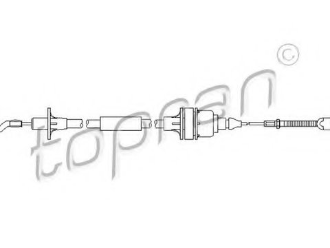 Cablu ambreiaj 201 344 TOPRAN pentru Opel Kadett